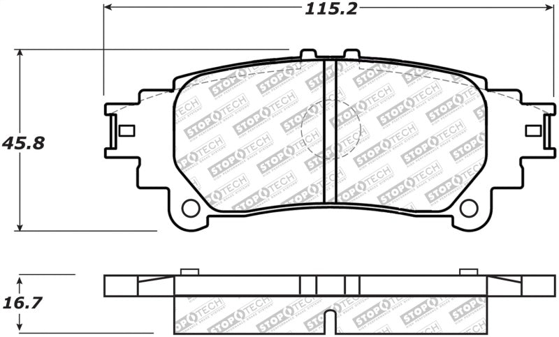 StopTech 13-19 Lexus GS350 Street Select Rear Brake Pads 305.13911