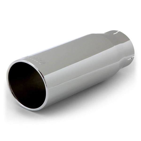 Banks Power Tailpipe Tip Kit SS Round Straight Cut Chrome 3.5in Tube 4.38in X 12in 52922