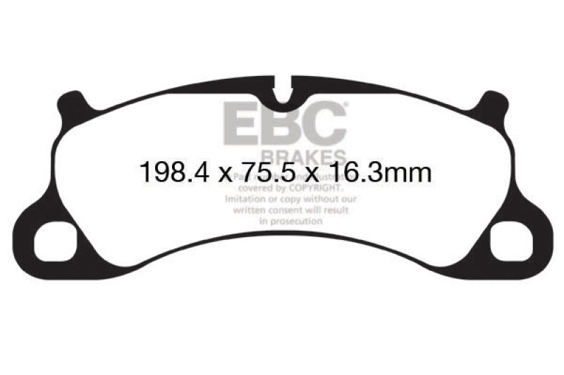 EBC 12-15 Porsche 911 (991) (Cast Iron Rotor only) 3.8 Carrera S Redstuff Front Brake Pads DP32144C