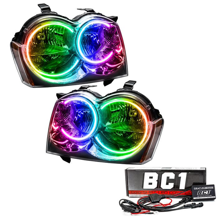 Oracle 05-07 compatible with Jeep Grand Cherokee SMD HL (Non-HID) ColorSHIFT w/ BC1 Controller SEE WARRANTY 8164-335