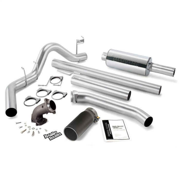 Banks Power 98-02 Compatible with Dodge 5.9L Std Cab Monster Exhaust w/ Power Elbow SS Single Exhaust w/ Black Tip 48637-B