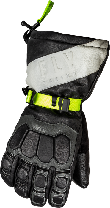 Fly Racing 2023 Snow Glacier Glove (Black/Grey/Hi-Vis, X-Large)