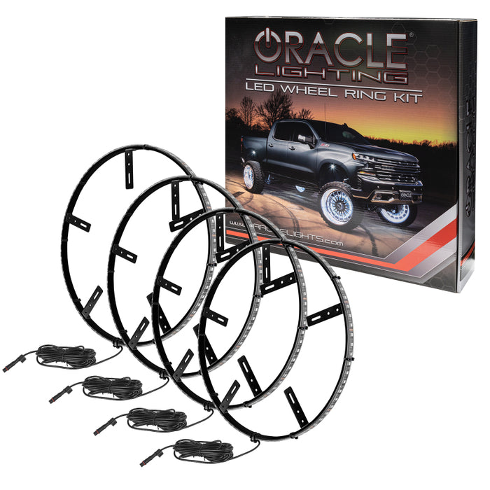 Oracle LED Illuminated Wheel Rings Aqua SEE WARRANTY 4215-010