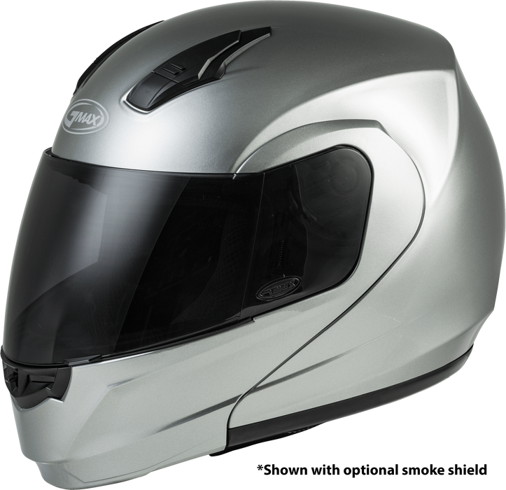 Gmax Md04 Modular Street Helmet Metallic Silver X G104197