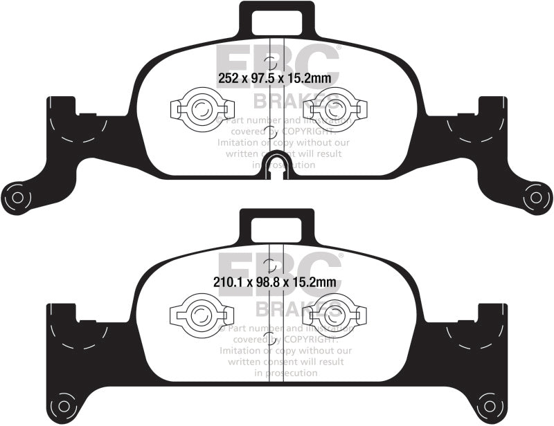 EBC 2018+ Audi A4 Allroad Quattro 2.0L Turbo Ultimax2 Front Brake Pads UD1897