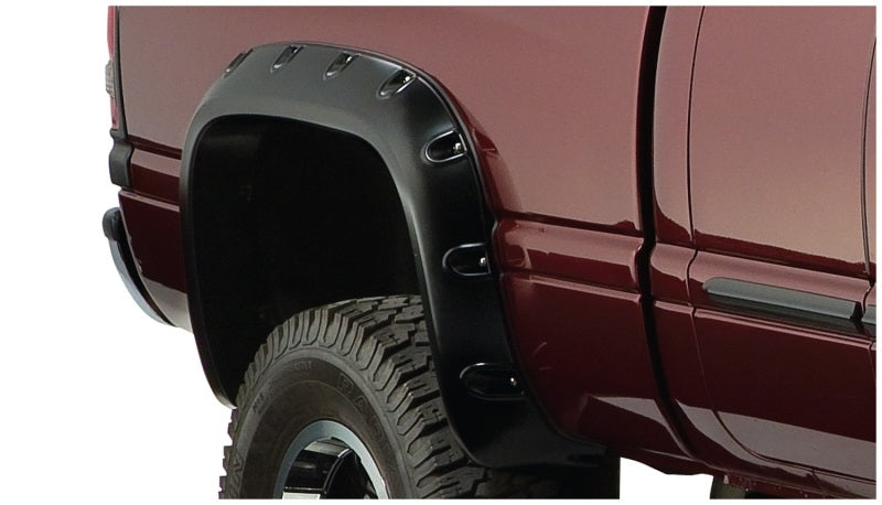 Bushwacker 02-08 Compatible with Dodge Ram 1500 Fleetside Pocket Style Flares 2pc 75.9/76.3/97.9in Bed Black 50018-02