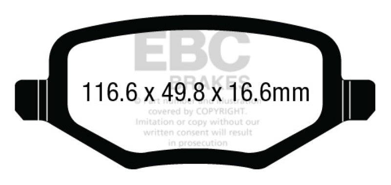 EBC 12+ Chrysler Town & Country 3.6 Ultimax2 Rear Brake Pads UD1657