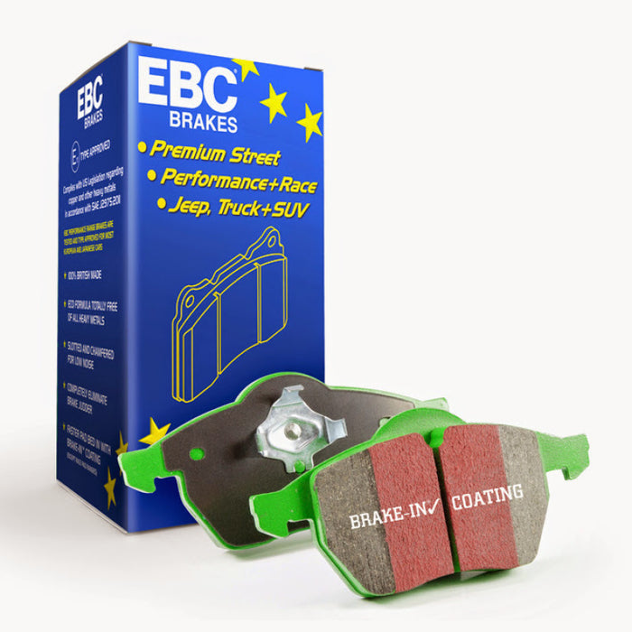 EBC 14+ Compatible with Nissan Rogue 2.5 2 row seating Greenstuff Front Brake Pads DP63032