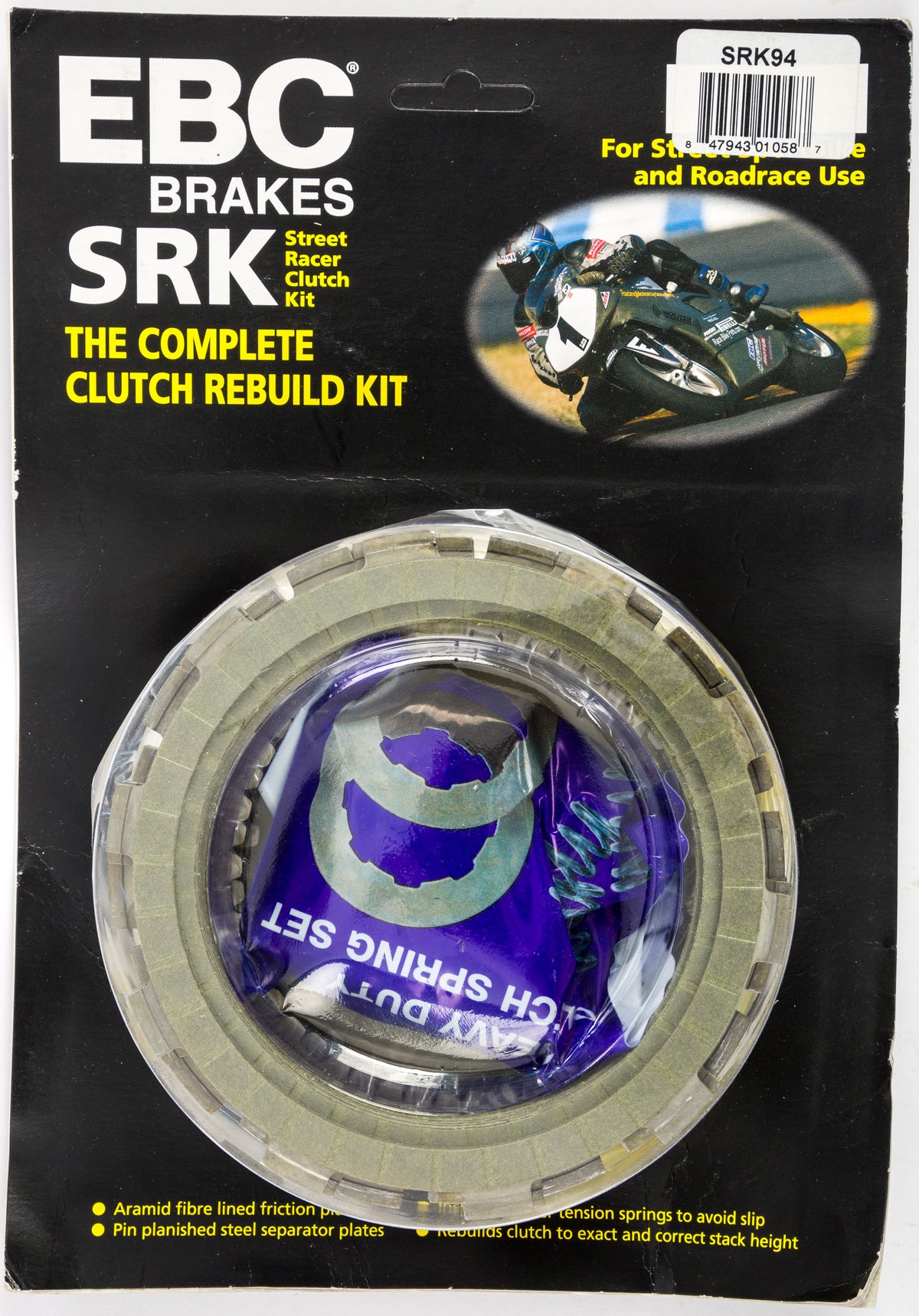 EBC Brakes SRK94 SRK Clutch with Steel Separator Plates and Springs