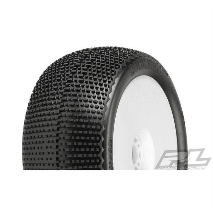 Pro-Line Racing 1/8 Buck Shot S3 F/R 4.0" Tires Mounted 17Mm Wht Zero Offst Whls (2), Pro9063233 PRO9063233