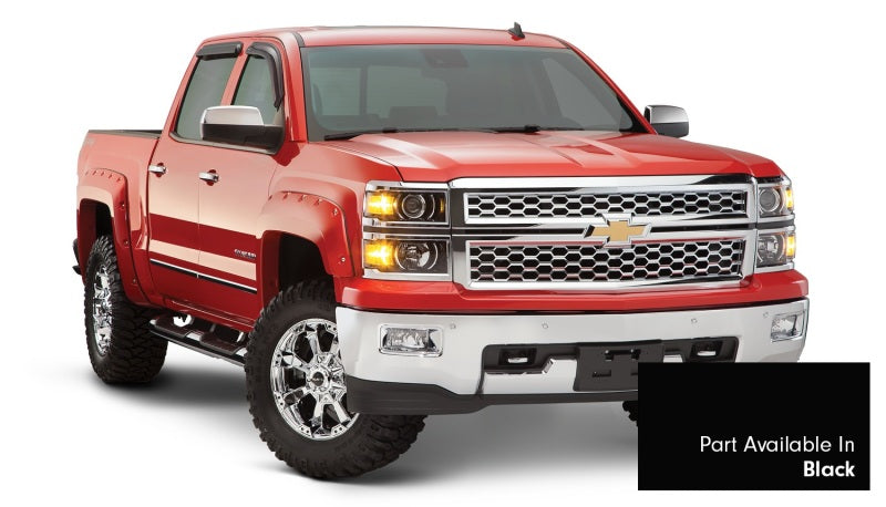 Bushwacker Black Pocket Style Fender Flares Fits 2014-2018 Chevrolet Silverado 40957-34