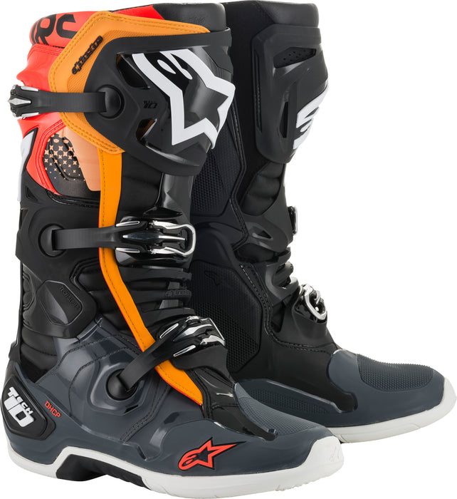 Alpinestars Tech 10 Boots (Black/Gray/Orange, numeric 11)