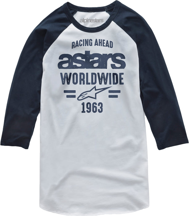 Alpinestars 1139-73030-2070-L Entice Prem Tee - White/Navy (Large)