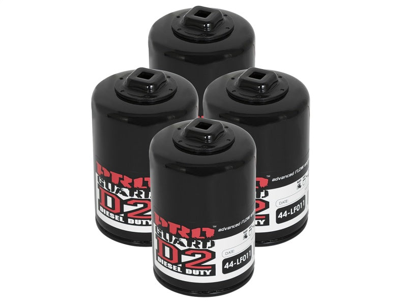 aFe Pro GUARD D2 Oil Filter 99-05 GM Gas Trucks V8 4.8L/5.3L/6.0L (4 Pack) 44-LF011-MB