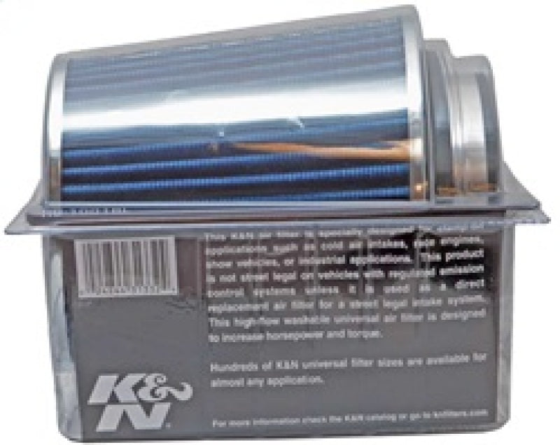 K&N Universal Clamp-On Air Intake Filter: High Performance Premium, Washable,