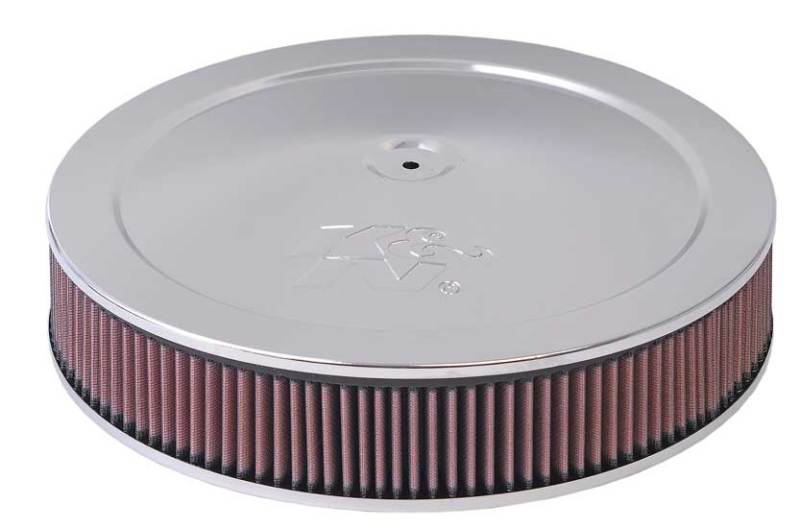 K&N 5-1/8in / 14in ID X 1.5in O/S Flat Base Air Cleaner Assembly 60-1400