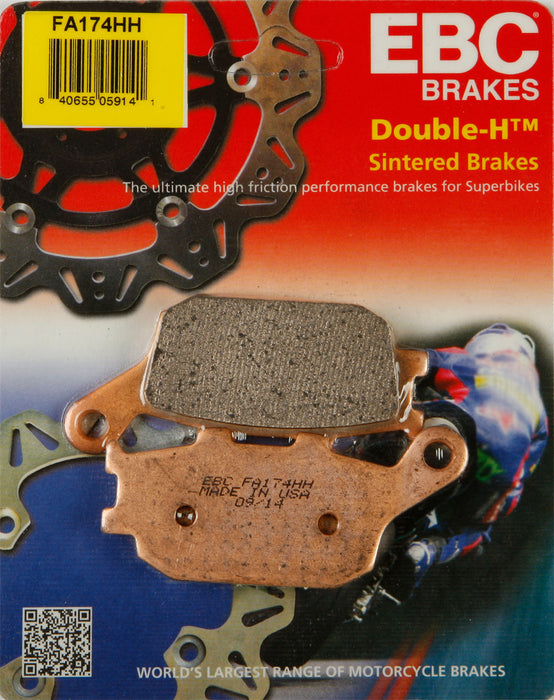 EBC HH Brake Pads (Rear) Compatible With 03-16 YAMAHA YZF-R6