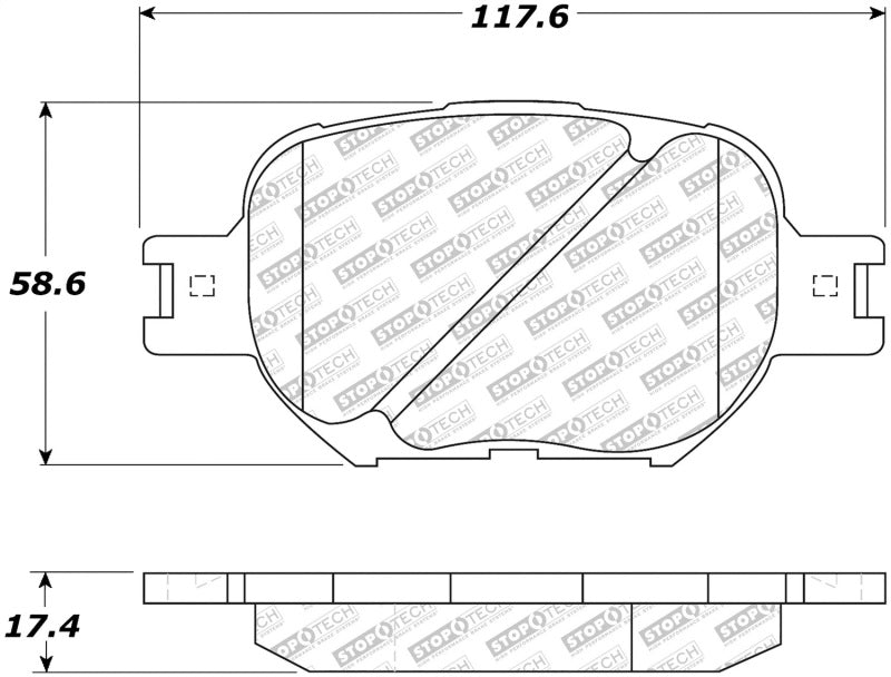 StopTech Street Select Brake Pads Front/Rear 305.0817