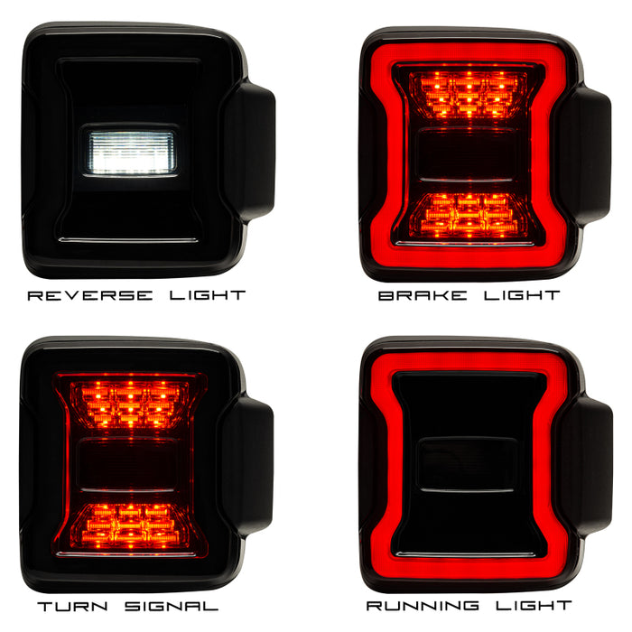 Oracle Lighting Fits Jeep Wrangler Jl “Black Series” Led Tail Lights Mpn: