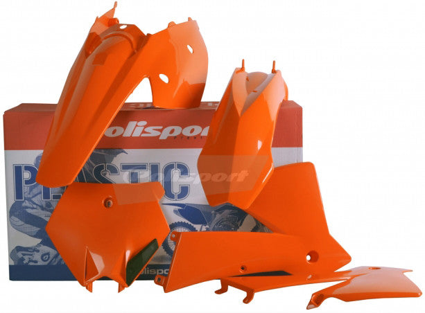 Polisport Full Plastic Kit for KTM SX (2003-2004); KTM EXC/EXC-F (2004) OEM Quality Restyling Kit with Superior Fit, Flexibility, and Durability (Orange)