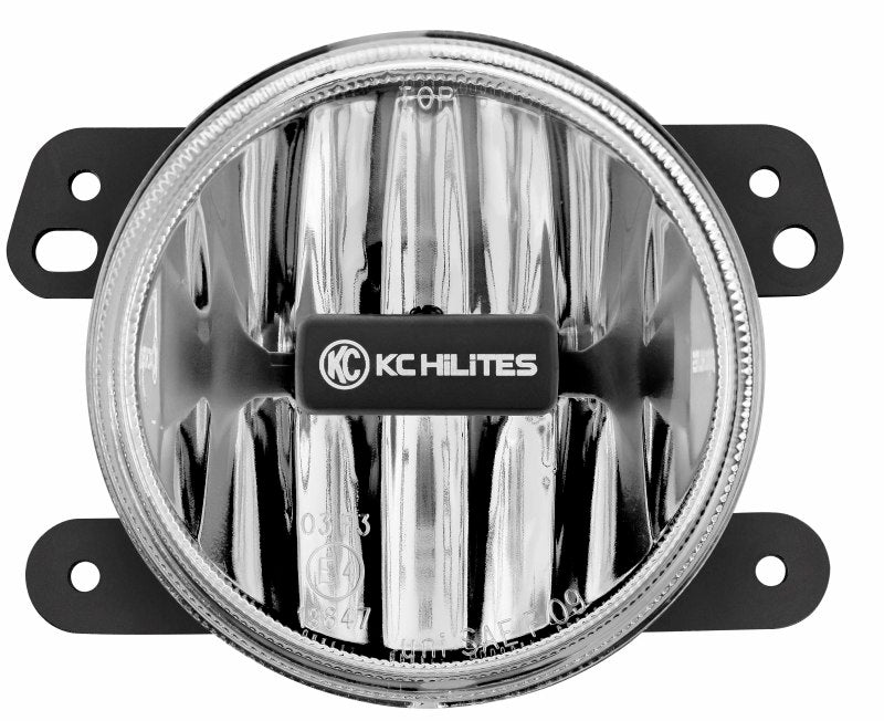 KC HiLiTES 07-09 compatible with Jeep JK 4in. Gravity G4 LED Light 10w SAE/ECE Clear Fog Beam (Pair Pack System) 494