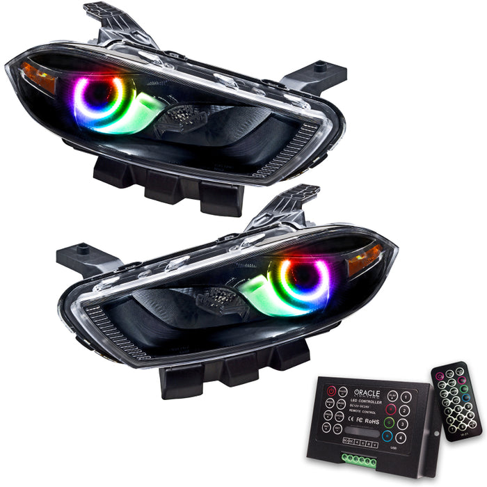 Oracle 13-14 Compatible with Dodge Dart (HID Style) SMD HL Black ColorSHIFT w/ 2.0 Controller SEE WARRANTY 7142-333