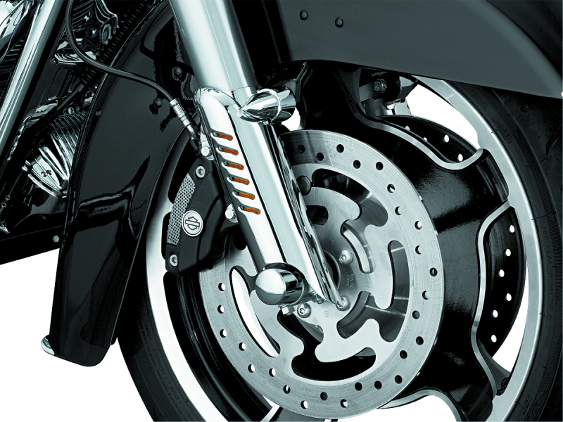 Kuryakyn 7768 Motorcycle Accent Accessory: Lower Fork Leg Deflector Shields