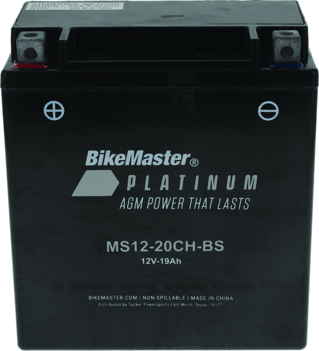 Bikemaster AGM Platinum II Battery - MS12-20CH-BS