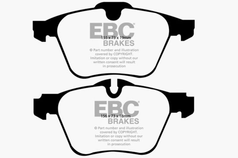 EBC 2016-2018 Volvo S60 2.0L Turbo Greenstuff Front Brake Pads DP21912