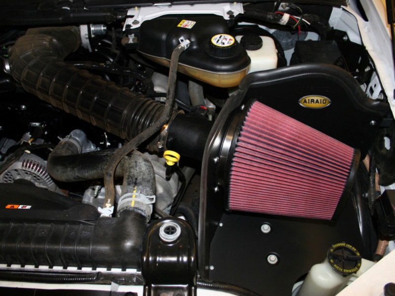 Airaid Cold Air Intake System By K&N: Increased Horsepower, Cotton Oil Filter: Compatible With 2005-2007 Ford (Super Duty, Harley Davidson, F250, F350) Air- 400-203