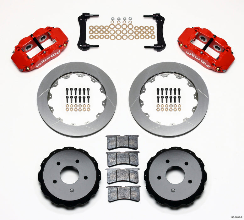 Wilwood Narrow Superlite 4R Rear Kit 12.88in Red 97-04 Corvette C5/Z06 140-8032-R