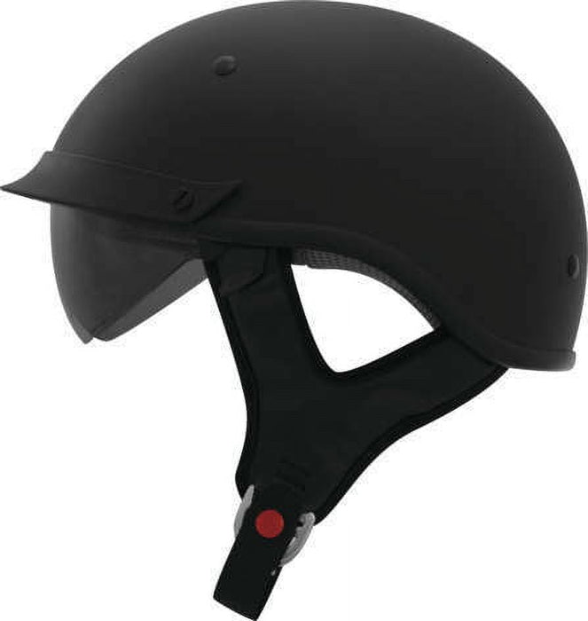 THH T-72 Open Face Motorcycle Half Helmet Matte Black XL