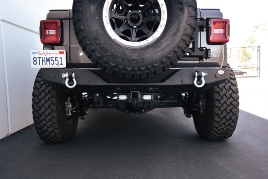 DV8 Offroad 07-21 compatible with Jeep Wrangler (JK/JL) Bolt-On Hitch w/ Lights AHJP-01