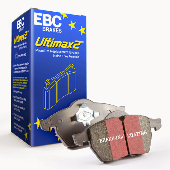 EBC 00-02 Compatible with Dodge Ram 2500 Pick-up 5.2 2WD (Pad with wear sensor) Ultimax2 Front Brake Pads UD859