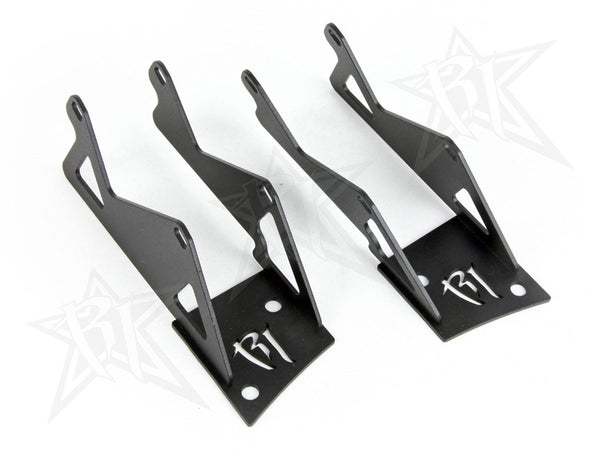 RIGID Fits Jeep JK Double A-Pillar Mount Mounts 2 sets of Dually/D2 40335