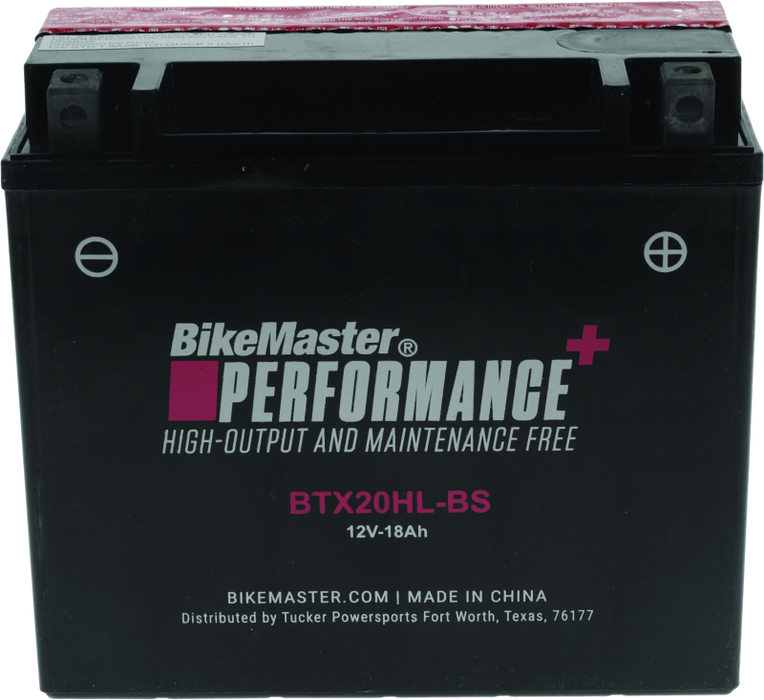 Bikemaster Performance+ Maintenance-Free Batteries Btx20Hl-Bs HTX20HL-BS