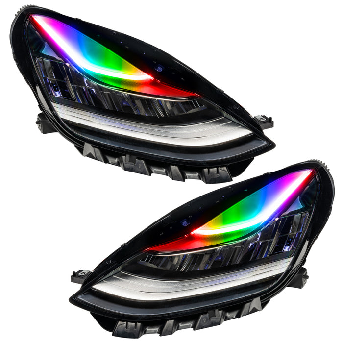 For 2017-2020 Tesla Model 3 ColorSHIFT Headlight DRL Upgrade Oracle 1286-334
