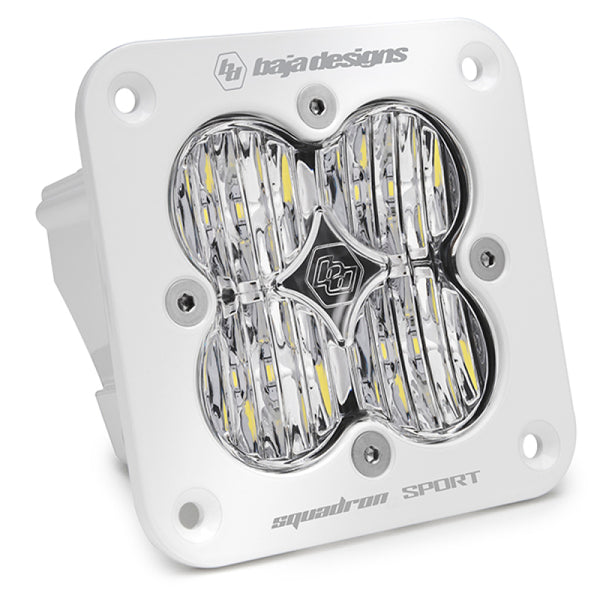 Baja Designs Squadron Sport White Wide Cornering Pattern Flush Mount LED Light Pod Clear 551005WT