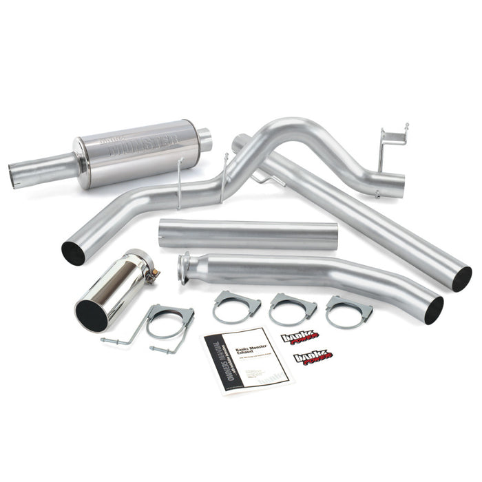 Banks Power 98-02 Compatible with Dodge 5.9L Std Cab Monster Exhaust System SS Single Exhaust w/ Chrome Tip 48635