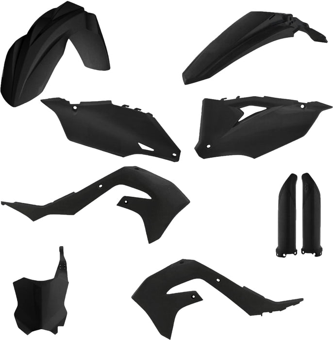 Acerbis Full Replacement Body Plastics Kit, Black Metallic 2736297440