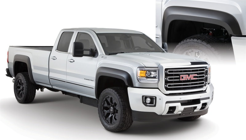 Bushwacker 15-18 GMC Sierra 2500 HD Extend-A-Fender Style Flares 4pc 78.8/97.6in Bed Black 40966-02