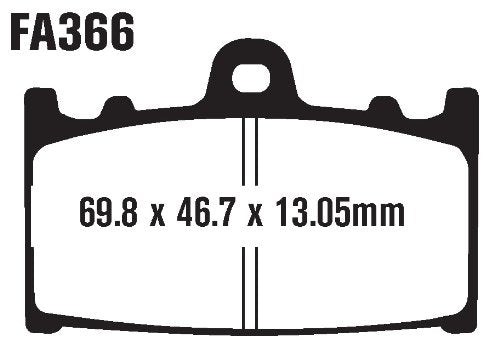 EBC Brakes FA366 Disc Brake Pad Set