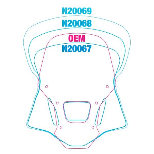 National Cycle Vstream Windscreen Compatible with Touring Clear Compatible with Honda N20069