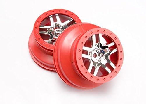 Traxxas 6872A Wheels SCT Split-Spoke Chrome Slash 4x4 177-Pack