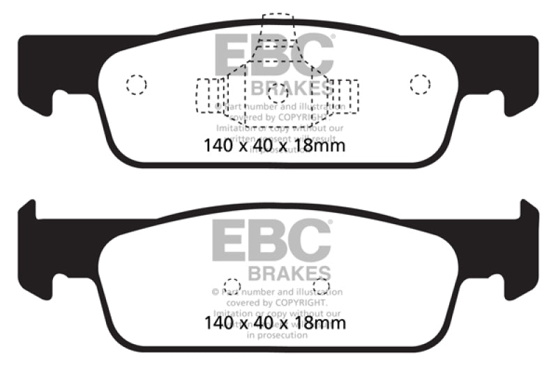 EBC 2016-2017 Smart Fortwo 0.9L Turbo Ultimax2 Front Brake Pads UD1830