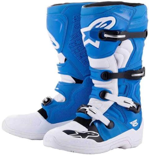 Alpinestars Boy's Motorcycle Boots, Blue/White, 7 Big Kid