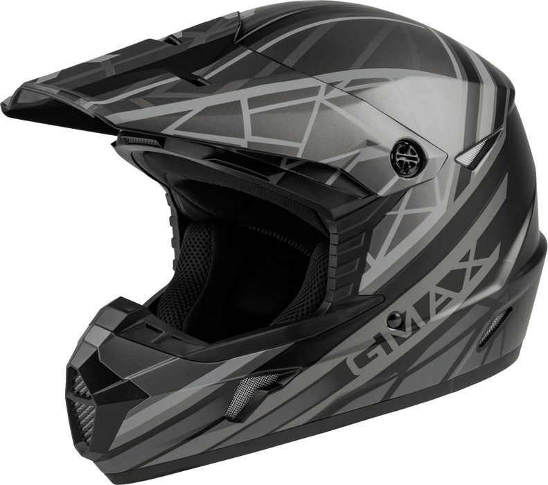 Gmax Youth Mx-46Y Off-Road Mega Helmet Matte Black/Grey Yl D3462502