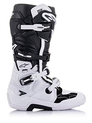 Alpinestars 2012014-21-10 Tech 7 Boots White/Black Sz 10