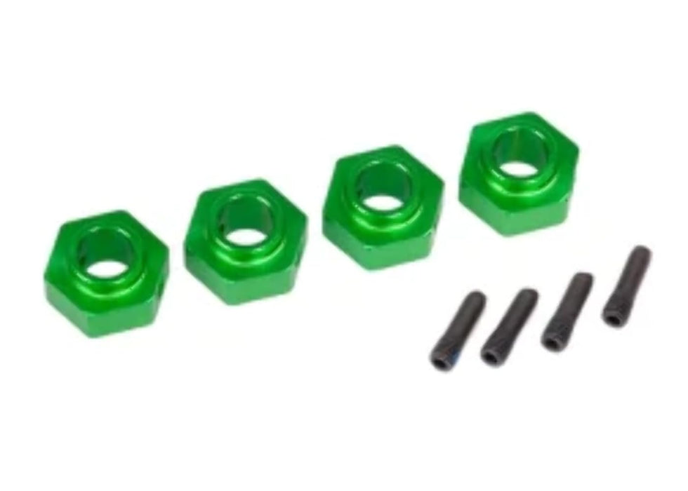 Traxxas TRX-4 Aluminum Anodized 12mm Wheel Hub Hex w/Screw pins (Green)