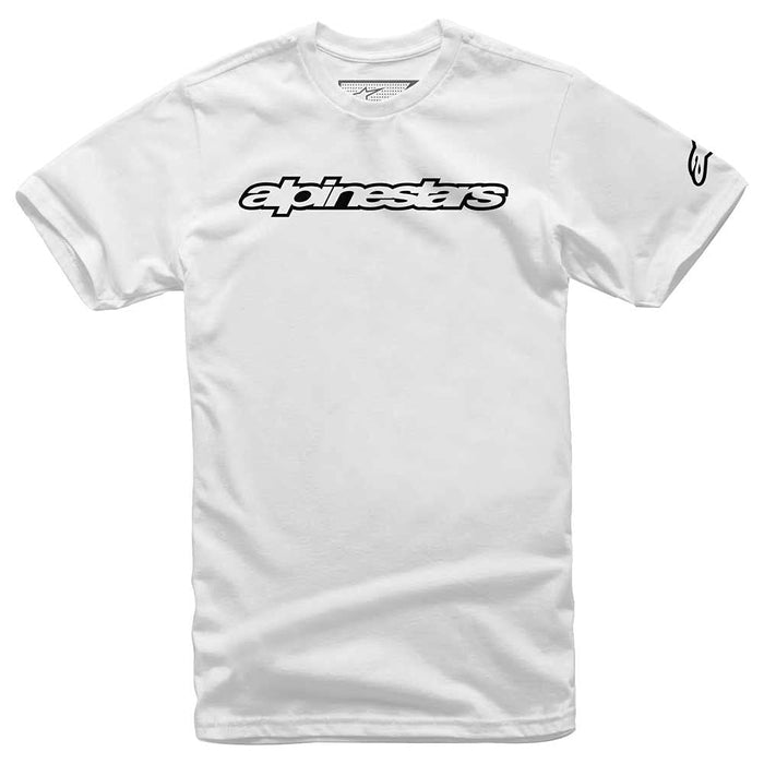 ALPINESTARS unisex adult Wordmark Tee T Shirt, White/Black, X-Large US